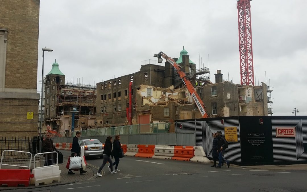Demolition of the University Arms Hotel, Cambridge