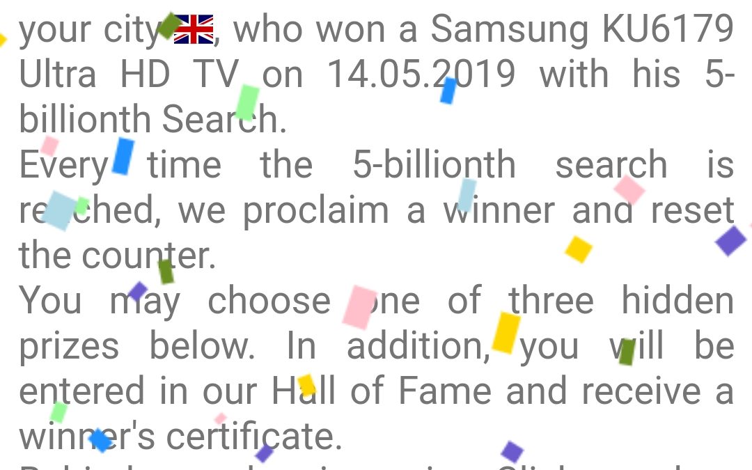 Google Five Billionth Search