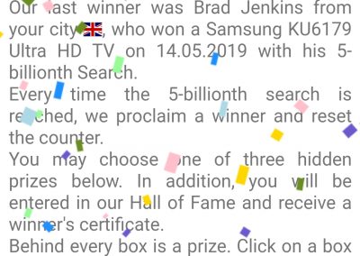 Google Five Billionth Search